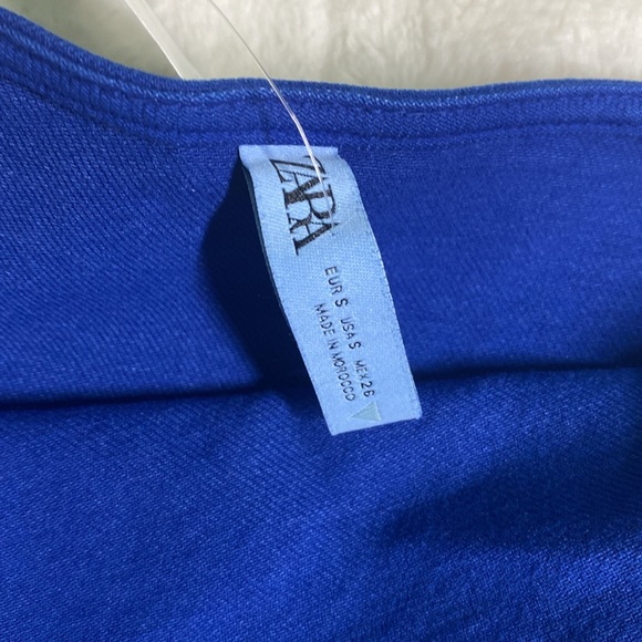 BWT ✨ Zara sleeveless blue mini dress side zip Us small - Picture 2 of 5